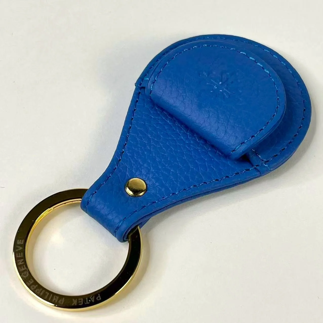 Patek Philippe Genève Blue Leather Calatrava Key Holder with Gold